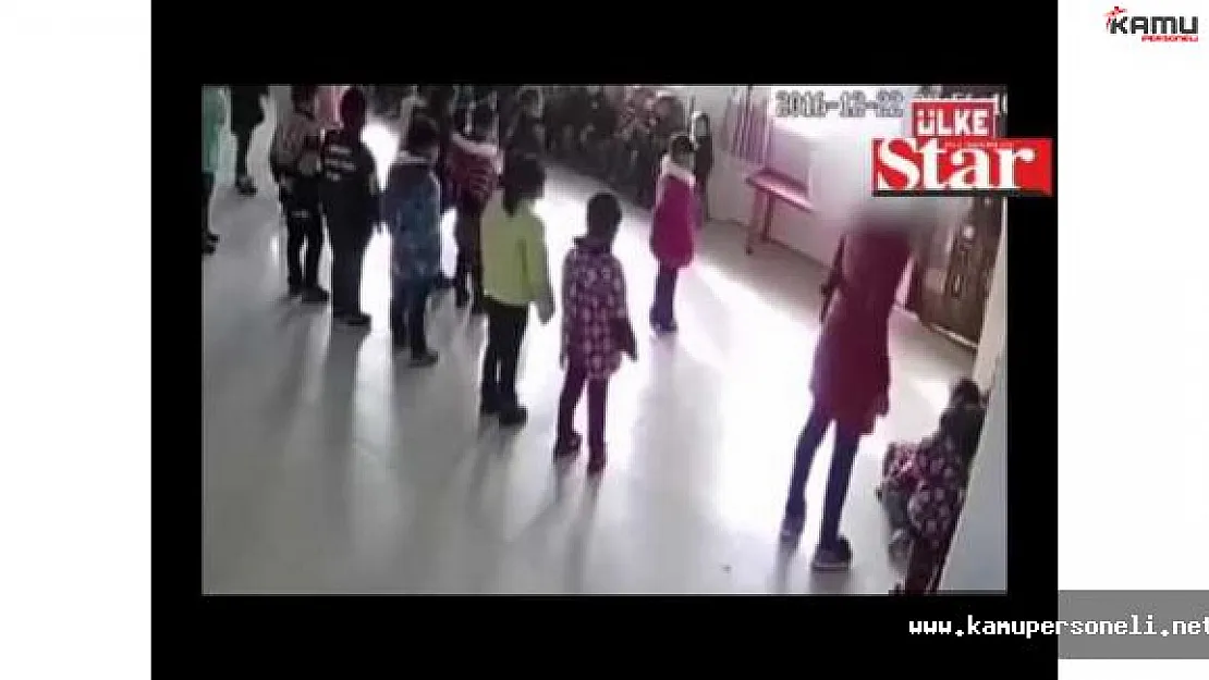 Öğretmen dehşeti kamerada!