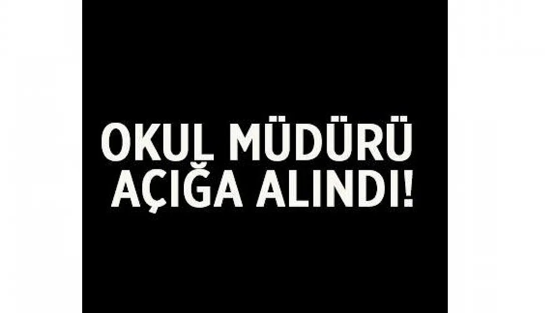 Okul Müdürü Erdoğan'a Hakaretten Açığa Alındı