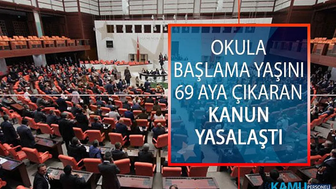 Okula Başlama Yaşını 69 Aya Çıkaran Kanun TBMM Genel Kurulu'nda Kabul Edilerek Yasalaştı