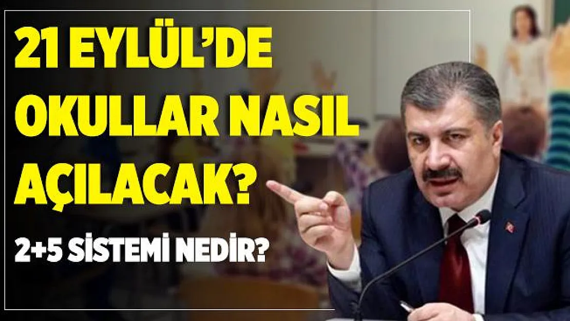 Okullar 21 Eylül'de nasıl açılacak? Bakan Koca detayları açıkladı! 2+5 sistemi nedir?
