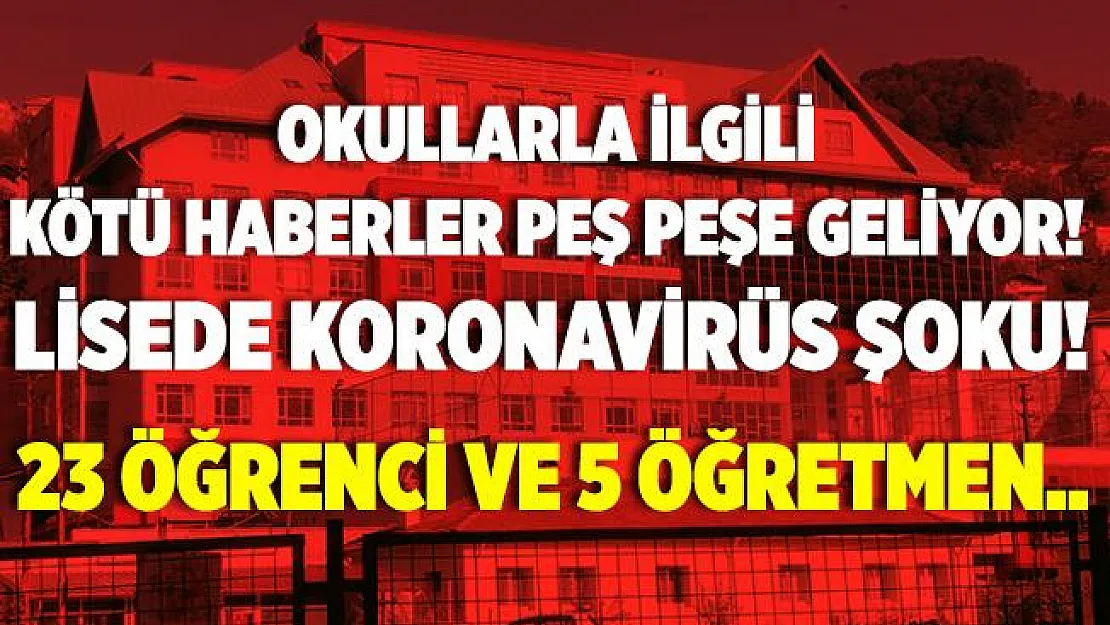 Okullar açılmadan kötü haberler peş peşe geliyor! İHL'de koronavirüs çıktı! Öğrenciler ve öğretmenler karantinaya alındı!