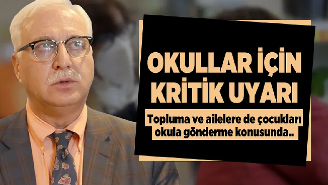 Okullar için Koronavirüs Bilim Kurulu üyesi Özlü'den kritik uyarı!