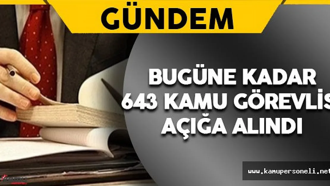 Ordu'da Bugüne Kadar 643 Kamu Görevlisi Açığa Alındı
