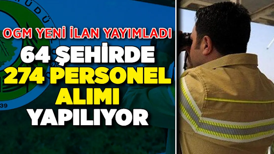 Orman Genel Müdürlüğü (OGM) 64 Şehirde 274 İşçi Alımı Yapıyor