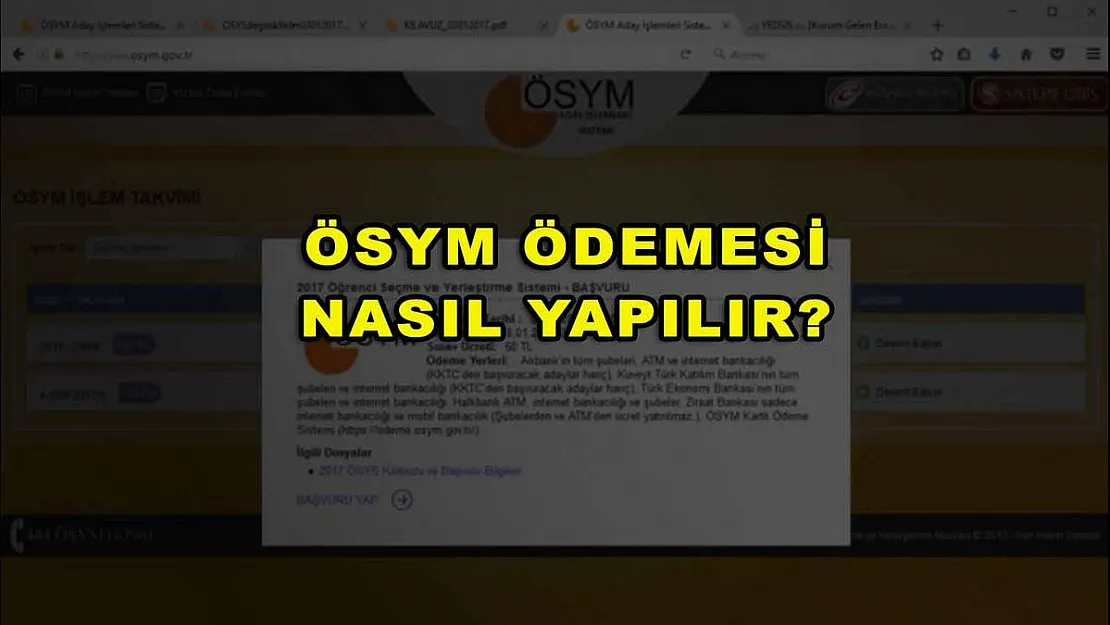 ÖSYM Ödemesi Nasıl Yapılır?