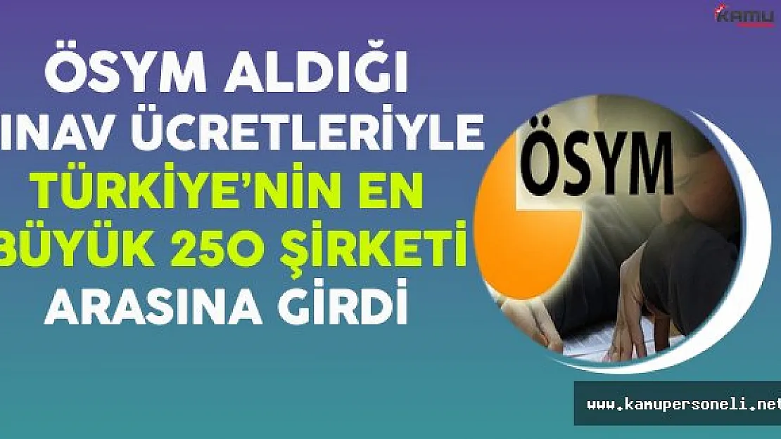 ÖSYM  Türkiye'nin En Büyük 250 Şirketi Arasına Girdi