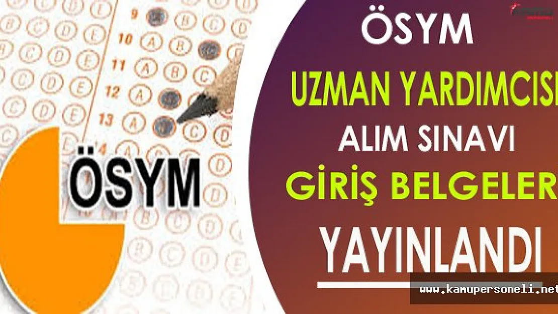 ÖSYM Uzman Yardımcısı Alım Sınavı Giriş Belgeleri Yayınlandı !