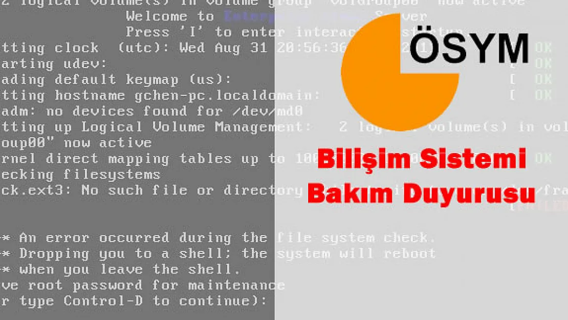 ÖSYM'den Bakım Duyurusu