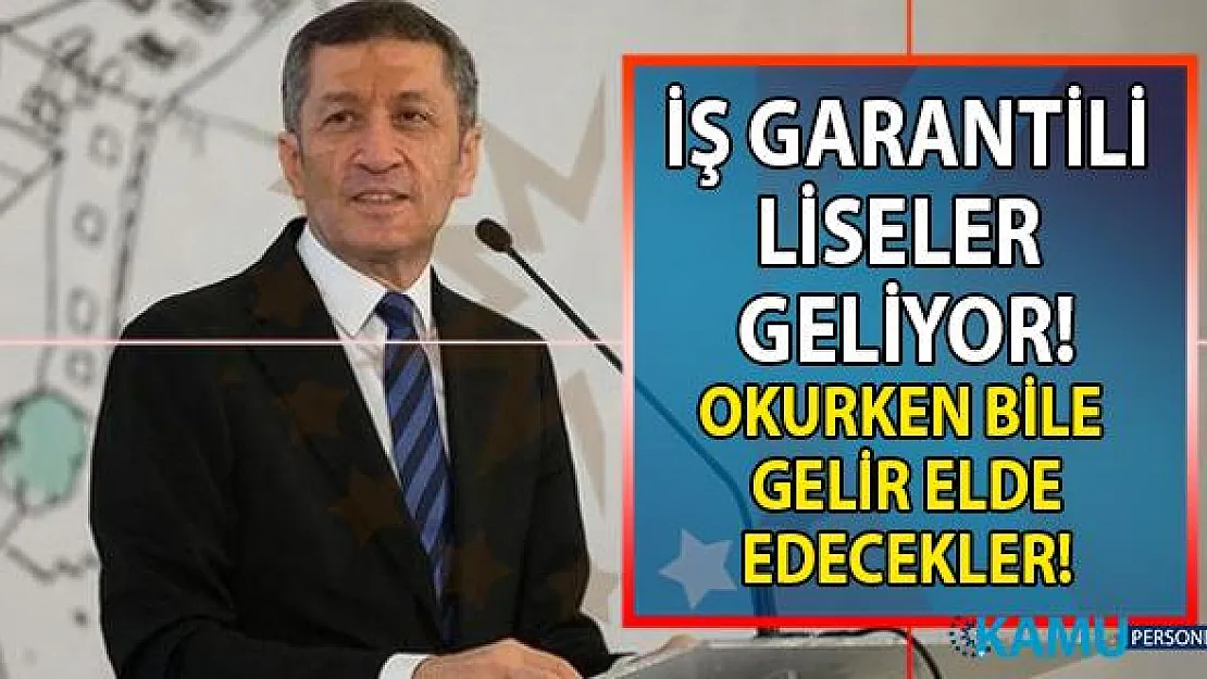 Otellerde iş garantili turizm liseleri geliyor! Milli Eğitim Bakanı Ziya Selçuk, iş garantili liseler hakkında bilgi verdi!