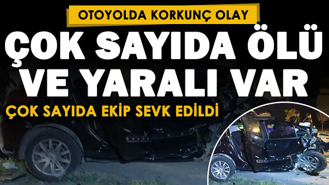 Otoyolda korkunç olay: 1'i çocuk çok sayıda ölü ve yaralı var