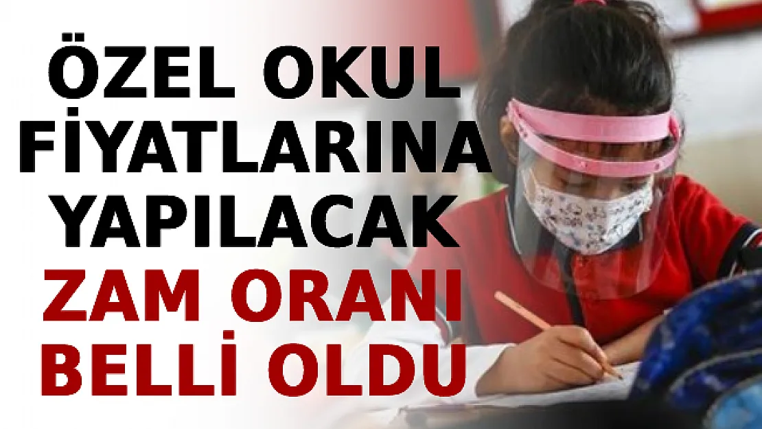 Özel Okul Fiyatlarına Yapılacak Zam Oranı Belli Oldu