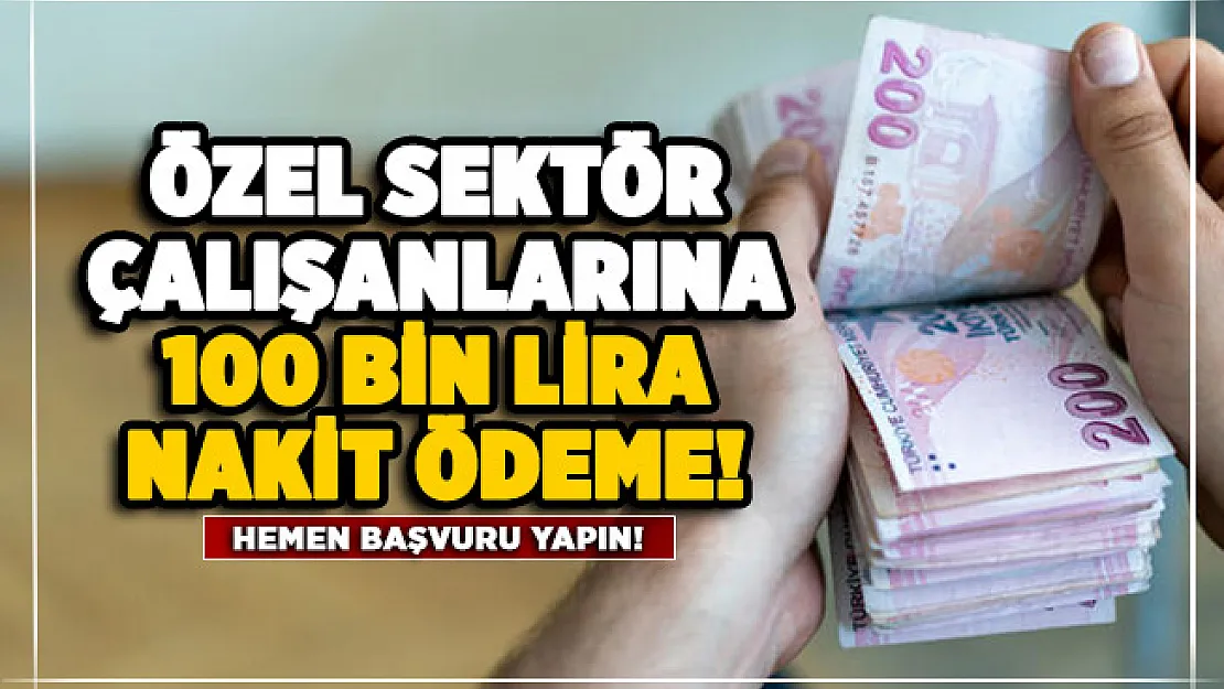Özel sektör çalışanlarına 100 bin lira nakit kredi! Özel sektör kredi başvurusu nasıl yapılır?