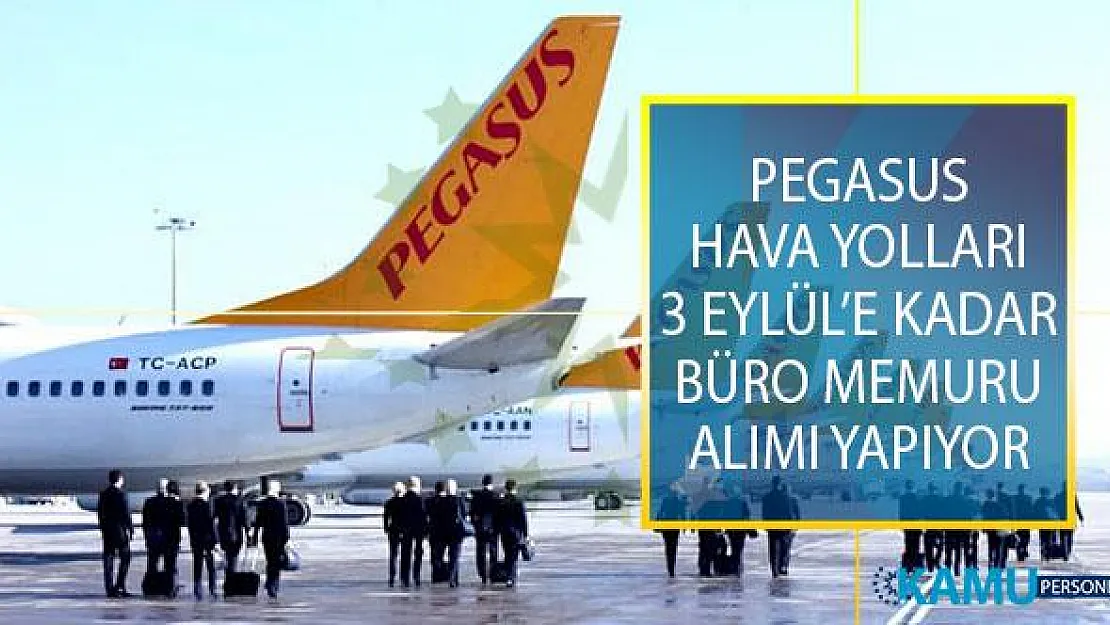 Pegasus Hava Yolları, 3 Eylül 2019 Tarihine Kadar Büro Memuru Alımı İçin İŞKUR Üzerinden İş İlanı Yayımladı!