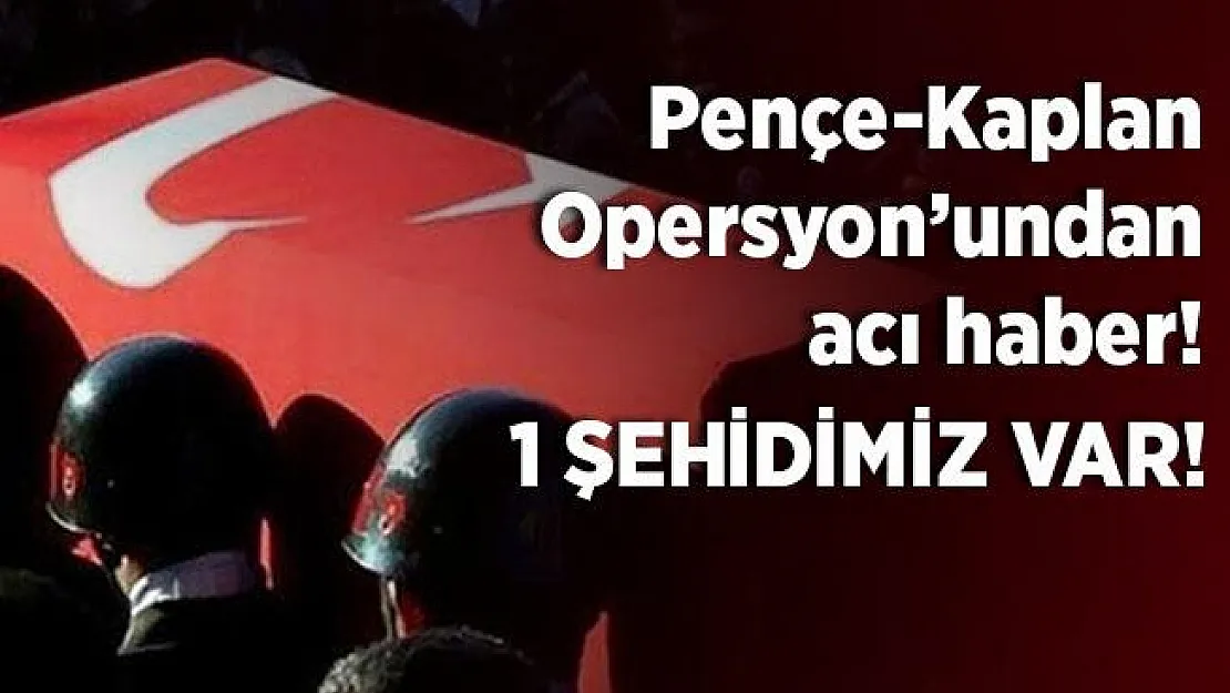 Pençe Kaplan Operasyonu'ndan kahreden haber! 1 askerimiz şehit!