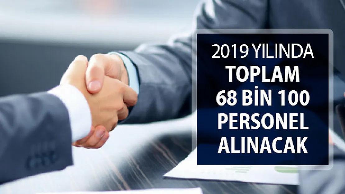 Personel Alımı Açıklamaları Peş Peşe Geldi ! Kamuya 2019'da Toplam 68 Bin 100 Kamu Personeli Alımı Yapılacak