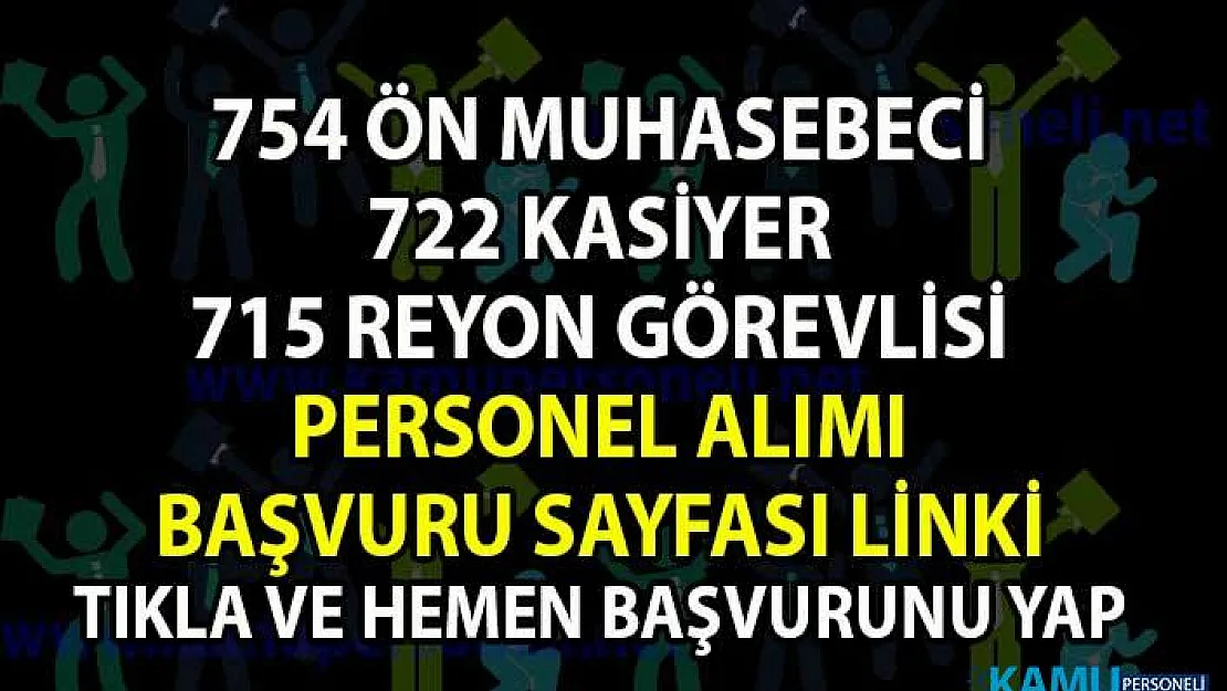 Personel alımı güncel iş ilanları! İŞKUR tarafından Ön Muhasebeci,  Kasiyer ve Reyon Görevlisi alımı yapılacaktır!