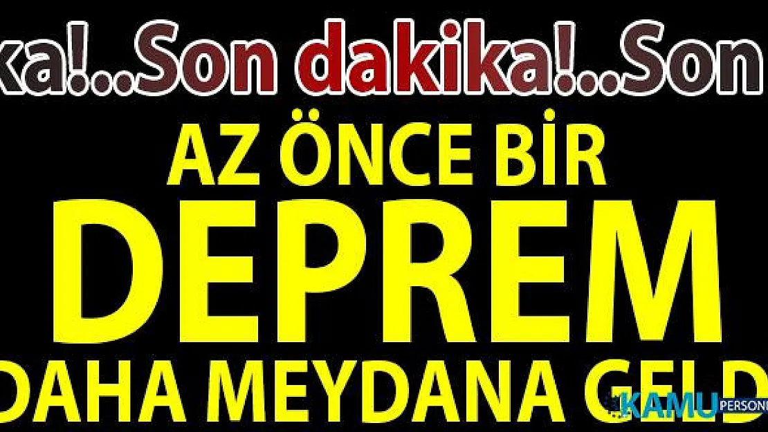 Peş peşe depremler! Çankırı depremlerinin ardından bu kez Ege'de deprem meydana geldi