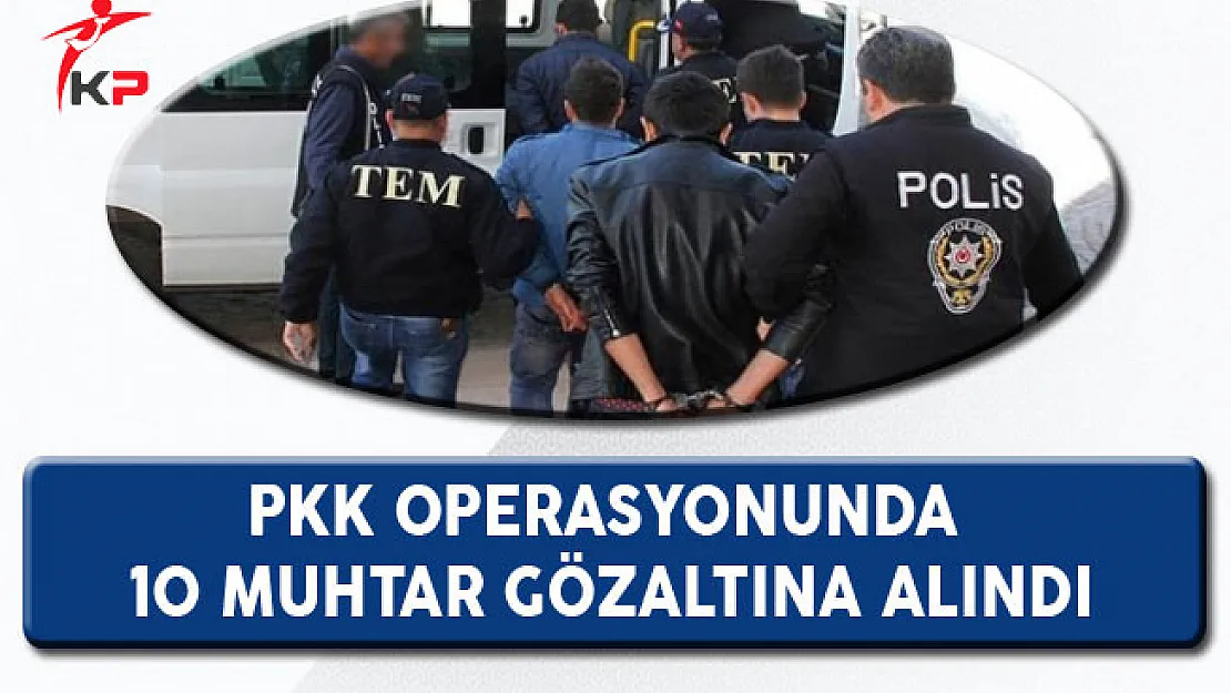 PKK Operasyonunda 10 Muhtar Gözaltına Alındı!