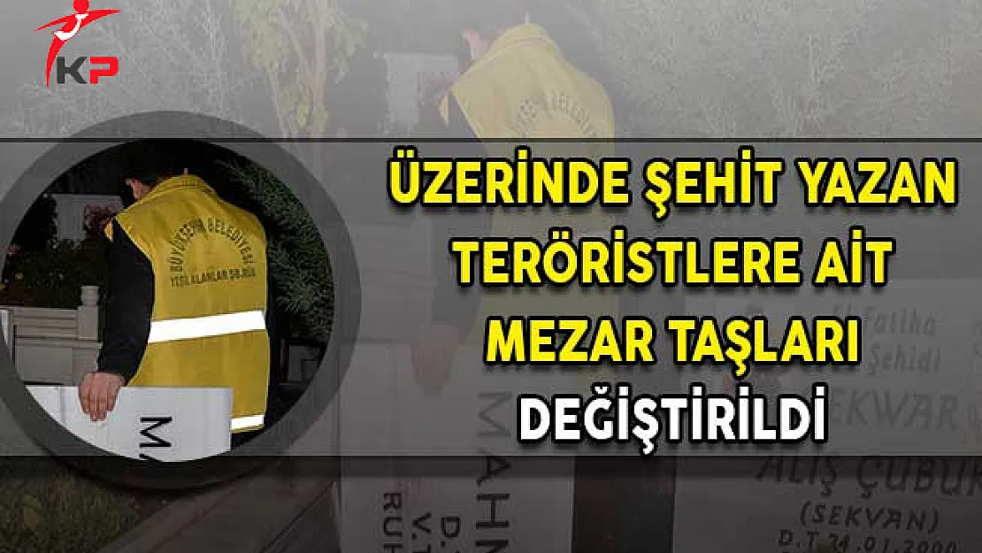 PKK Teröristlerin Üzerinde Şehit Yazan Mezar Taşları Değiştirildi!
