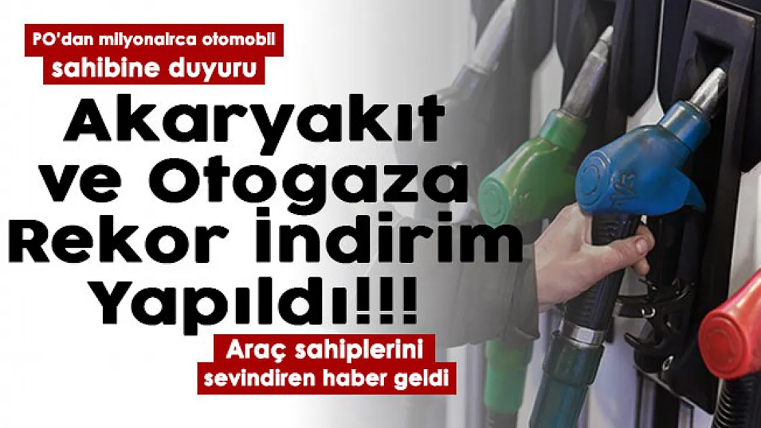 PO'dan otomobil sahipleri için duyuru yapıldı! Benzin, motorin ve LPG'ye rekor indirim yapıldı