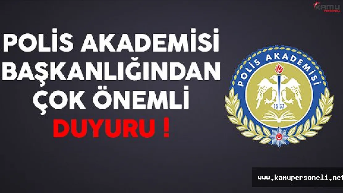 Polis Akademisi'nden 19.Dönem POMEM'e (10 Bin Özel Harekat) Başvuru Yapan Adaylara Çok Önemli Duyuru !