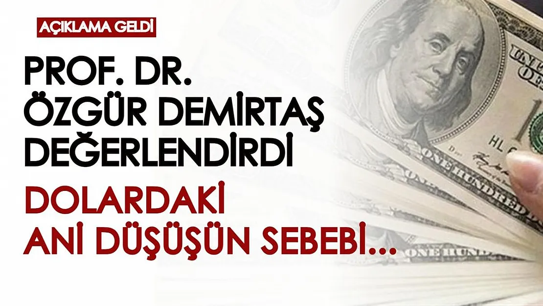 Prof. Dr. Özgür Demirtaş açıkladı: Dolardaki ani düşüşün sebebi belli oldu!