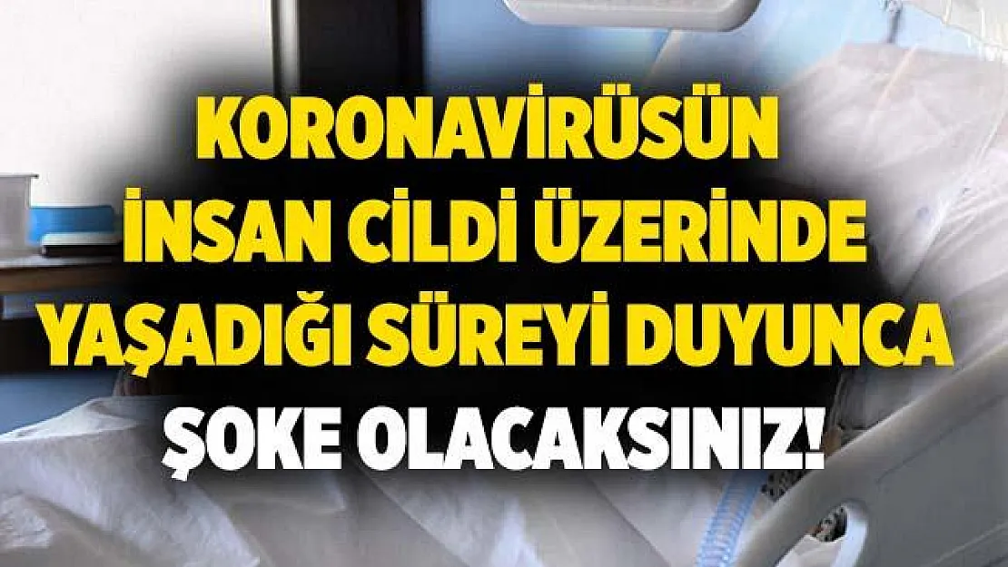 Resmen kanıtlandı! Koronavirüsün insan cildi üzerinde yaşadığı süre şoke etti!