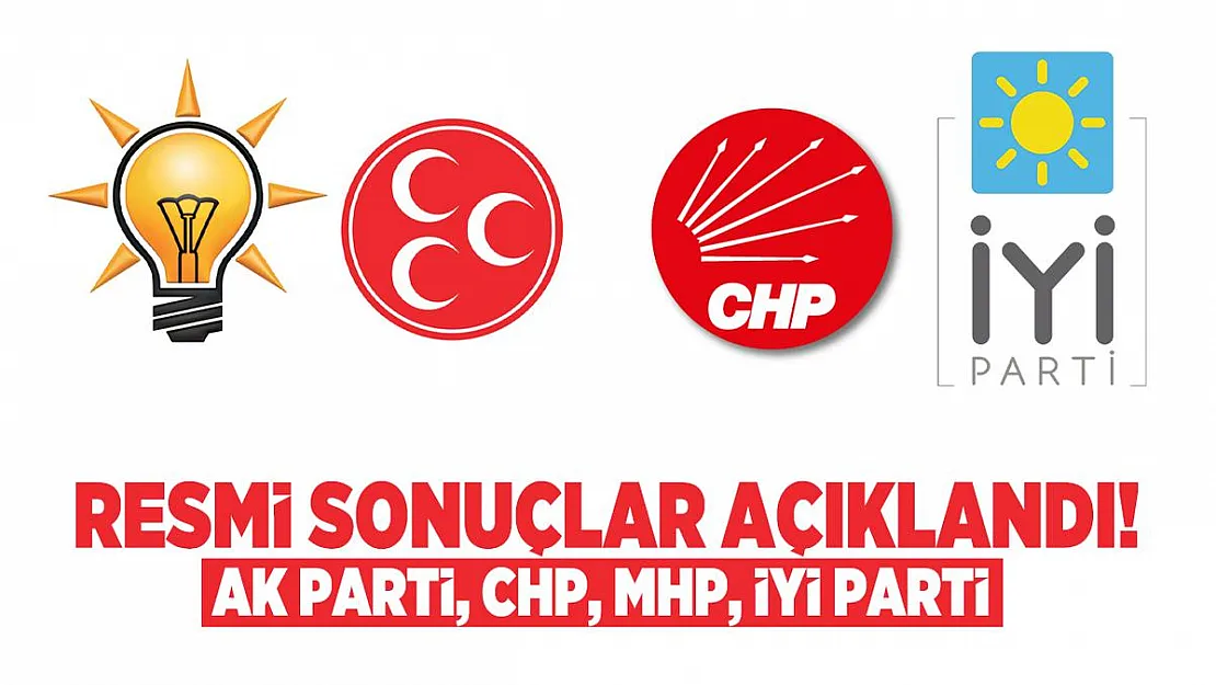 Resmi sonuçlar açıklandı! AK Parti, CHP, MHP, İyi Parti oy oranları belli oldu