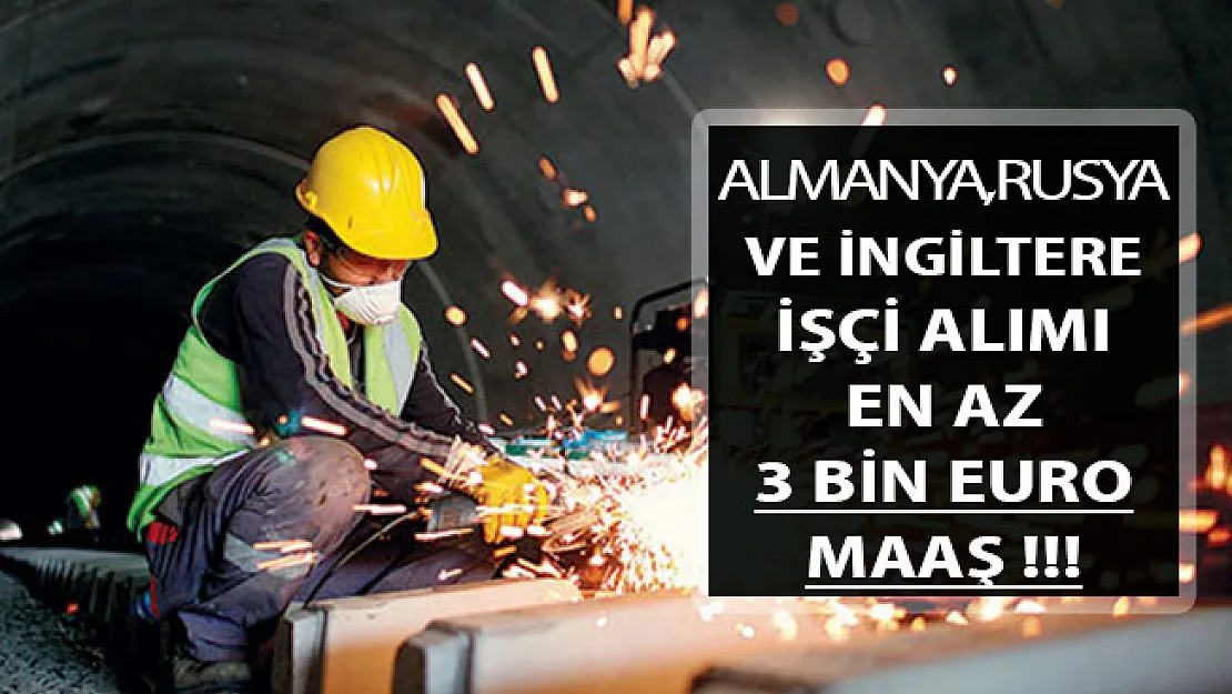 Rusya, Almanya ve İngiltere Türkiye'den İşçi Alıyor ! En Az 3 Bin Euro Maaş Verilecek