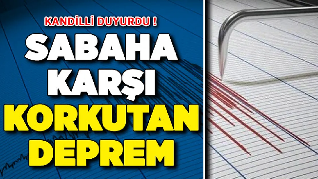 Sabaha Karşı Korkutan Deprem Oldu ! İşte Depremin Merkez Üssü ve Şiddeti