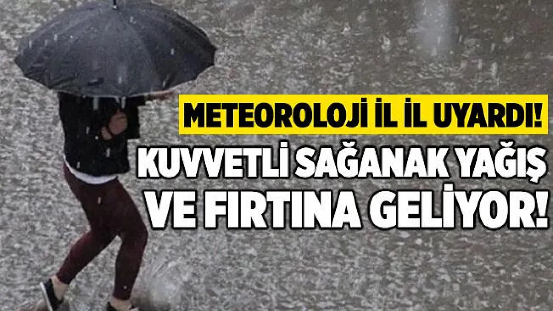 Sağanak yağış uyarısı yapıldı! Bu gece başlayacak: Günlerce tüm Türkiye'de etkili olacak
