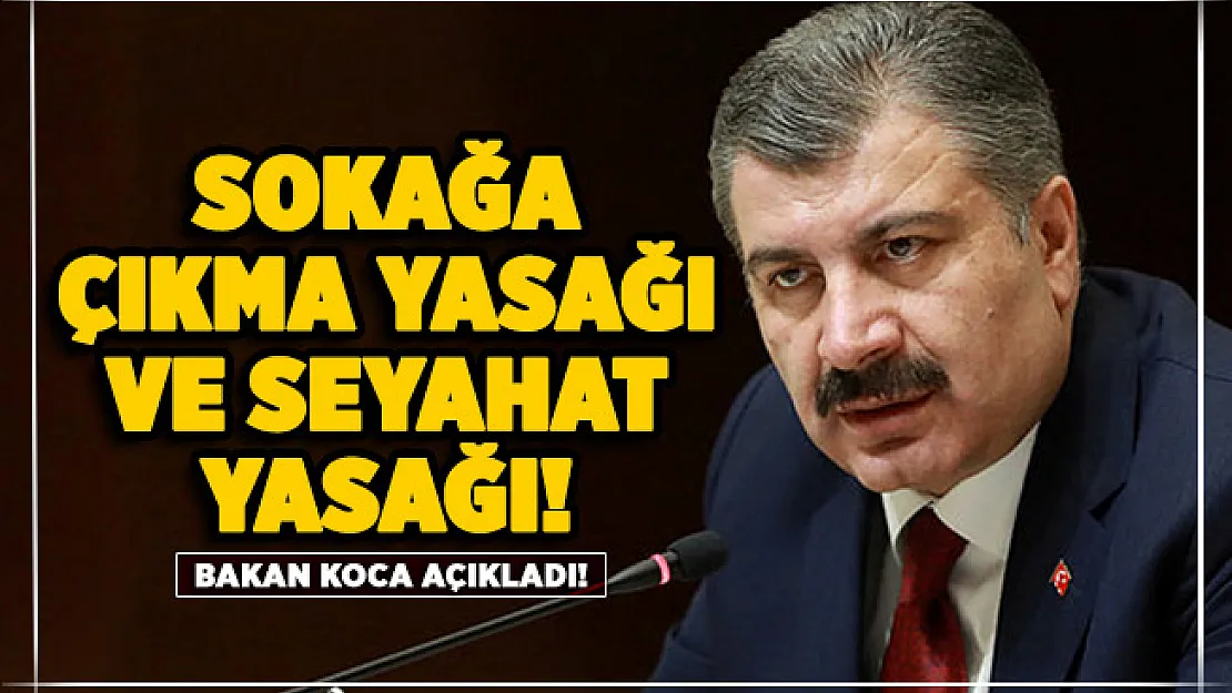 Sağlık Bakanı Koca'dan seyahat yasağı ve sokağa çıkma yasağı açıklaması