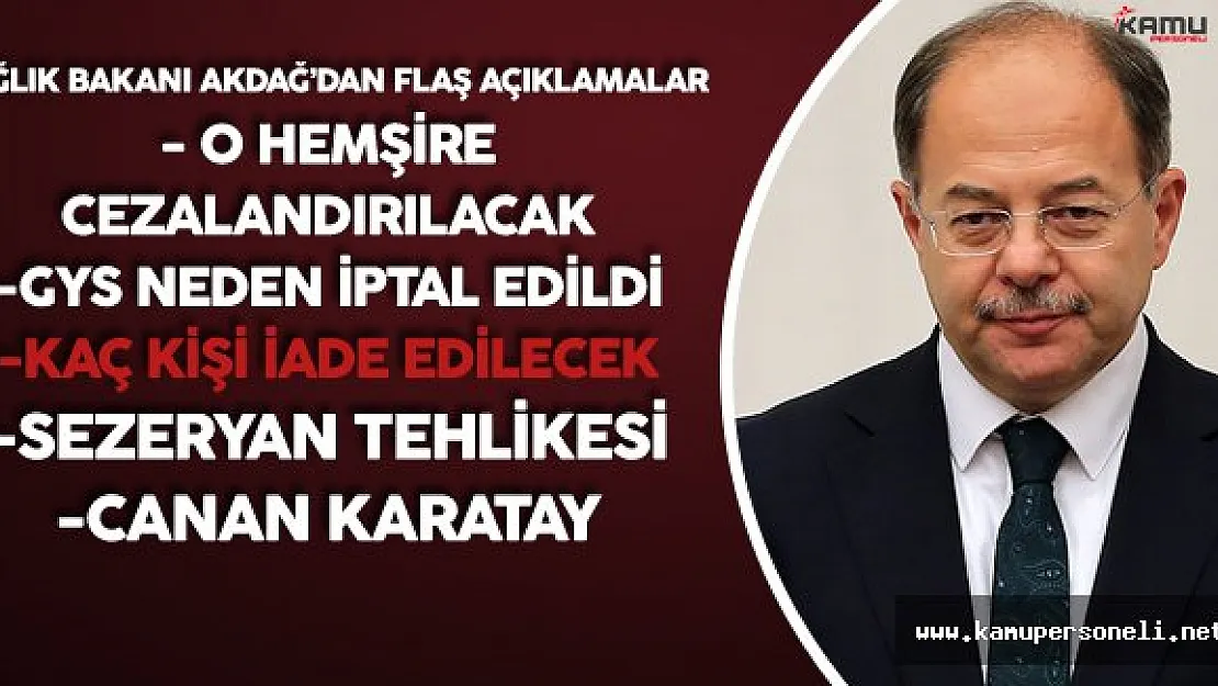 Sağlık Bakanı Recep Akdağ'dan Flaş Açıklamalar ( KHK , GYS , Kağıt Reçeteler , İhraçlar, Sezeryan)