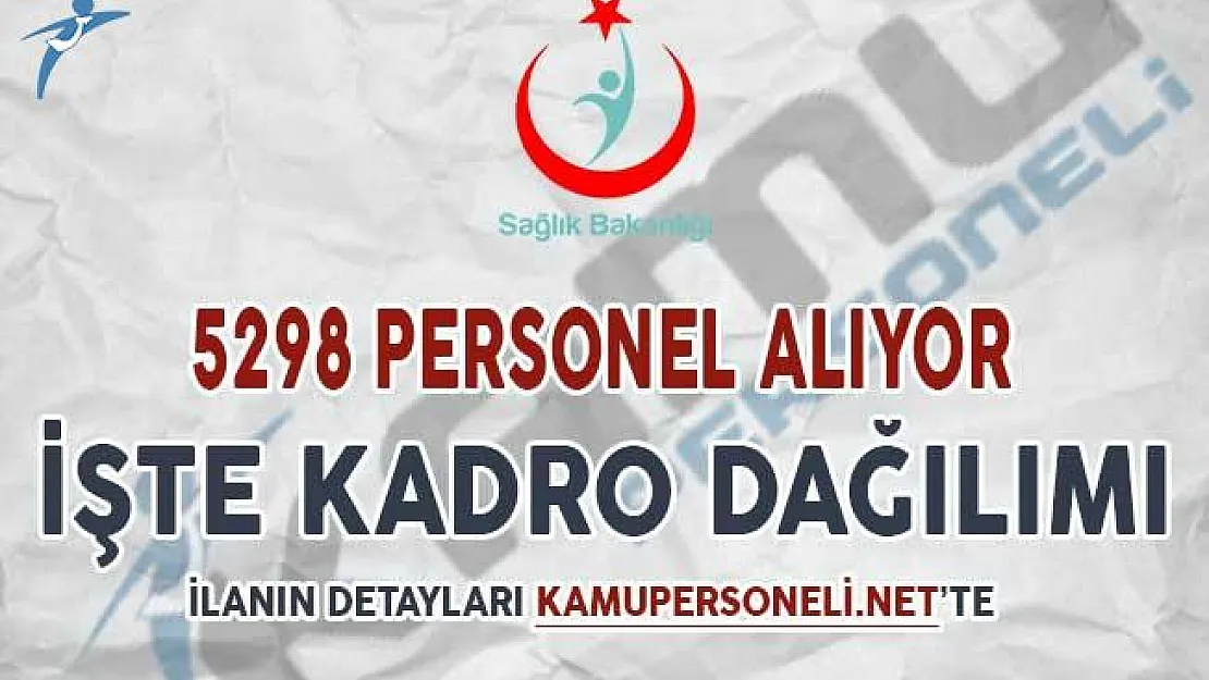 Sağlık Bakanlığı İŞKUR Üzerinden 5 Bin 298 Personel Alımı Yapıyor ! İşte Kadro Dağılımı