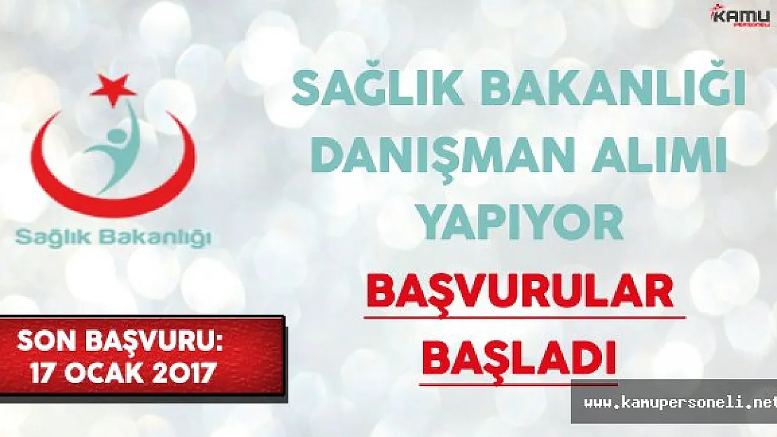 Sağlık Bakanlığı KPSS Şartsız Danışman Alımı Yapıyor