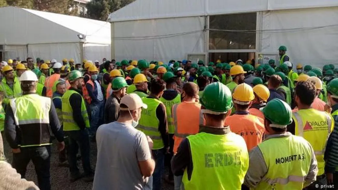 Sahra hastanesi inşaat sürecinde çok sayıda işçinin Covid-19'a yakalandığı iddia edildi!