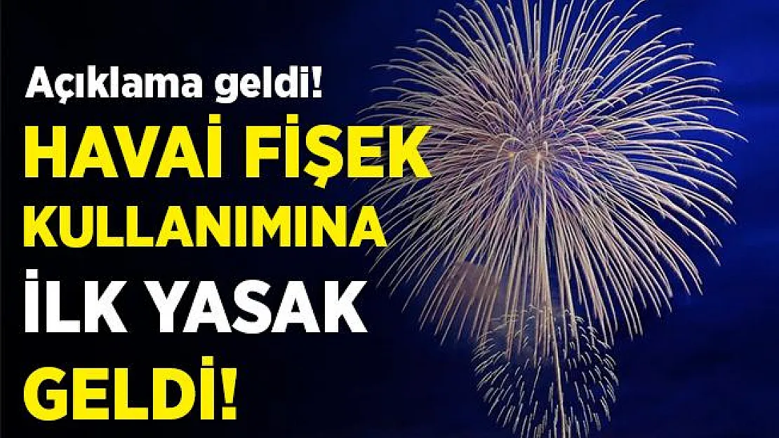 Sakarya'daki facia sonrasında ilk havai fişek yasağı geldi!