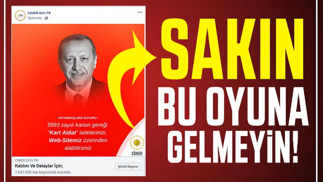 Sakın bu oyuna gelmeyin: Cumhurbaşkanı Erdoğan'ın fotoğrafını kullanarak dolandırıyorlar!