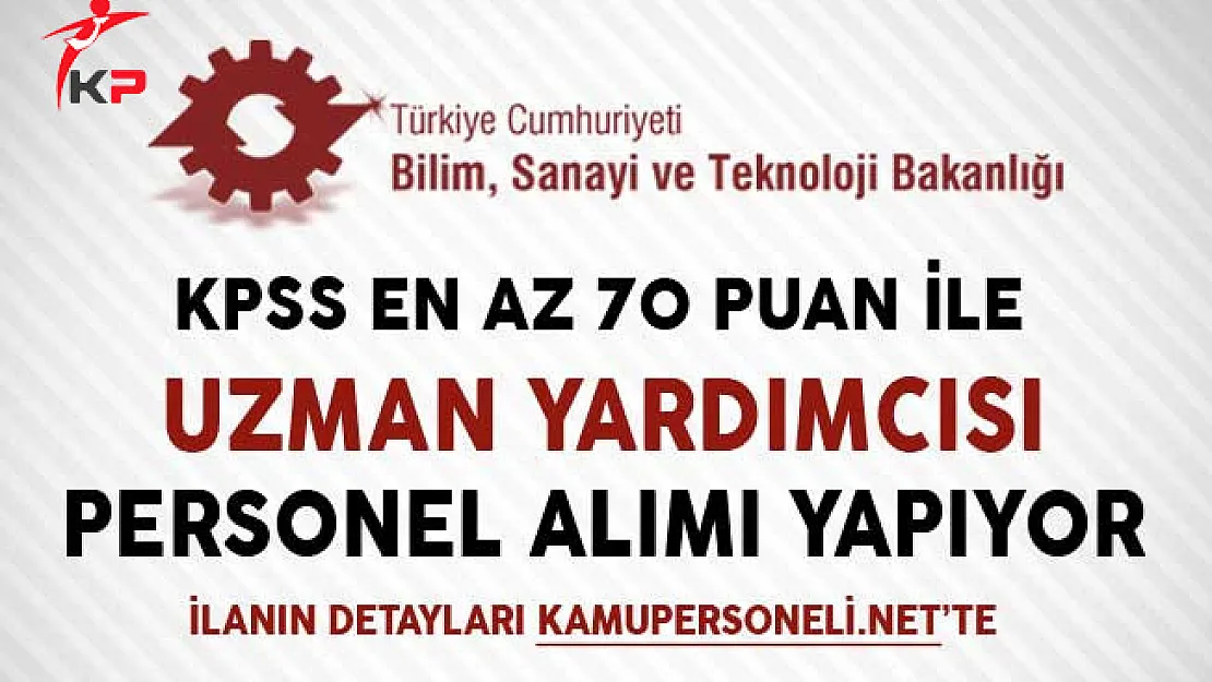 Sanayi ve Teknoloji Bakanlığı Memur Personel Alımı Yapıyor
