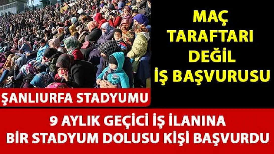 Şanlıurfa İl Milli Eğitim Müdürlüğü bünyesinde 9 ay süreyle çalıştırılacak iş ilanına rekor başvuru yapıldı