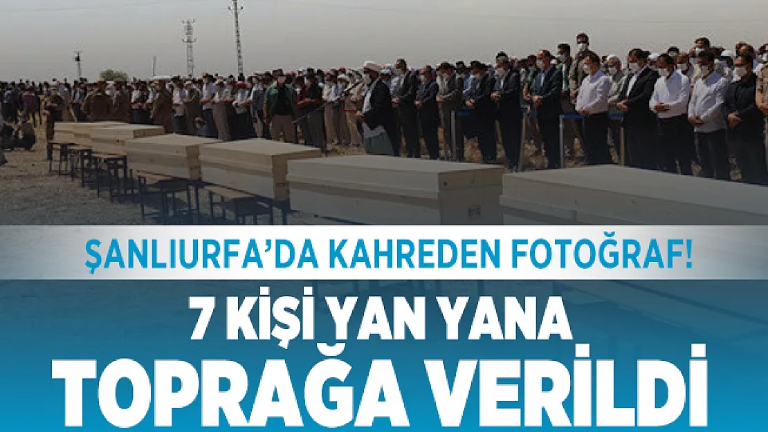 Şanlıurfa'da 7 kişi yan yana toprağa verildi! Kahreden fotoğraf yürek yaktı