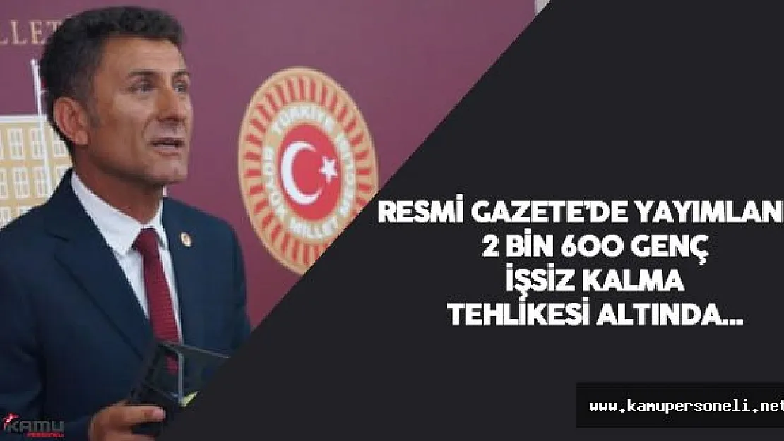 Sarıbal: &quotKısıtlama Sonrasında 2 Bin 600 Genç İşsiz Kalacak"