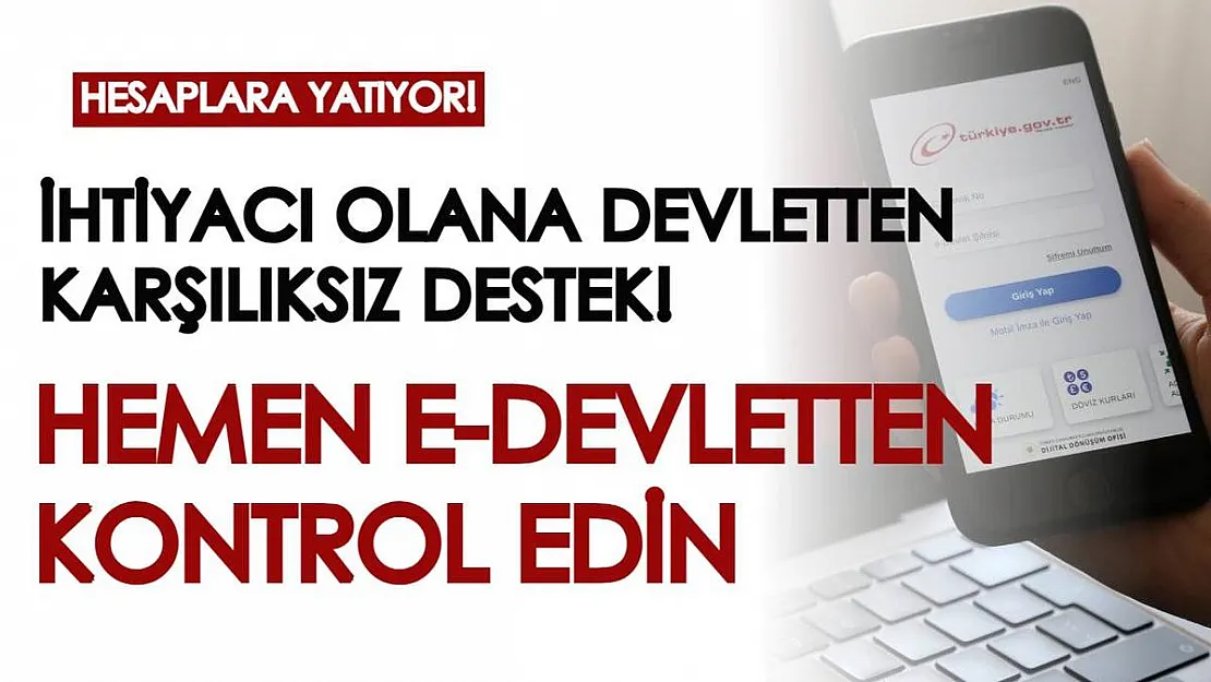 Şartları taşıyan herkesin hesabına geri ödemesiz para yatırılıyor! e-Devlet üzerinden paranızı hemen kontrol edin!