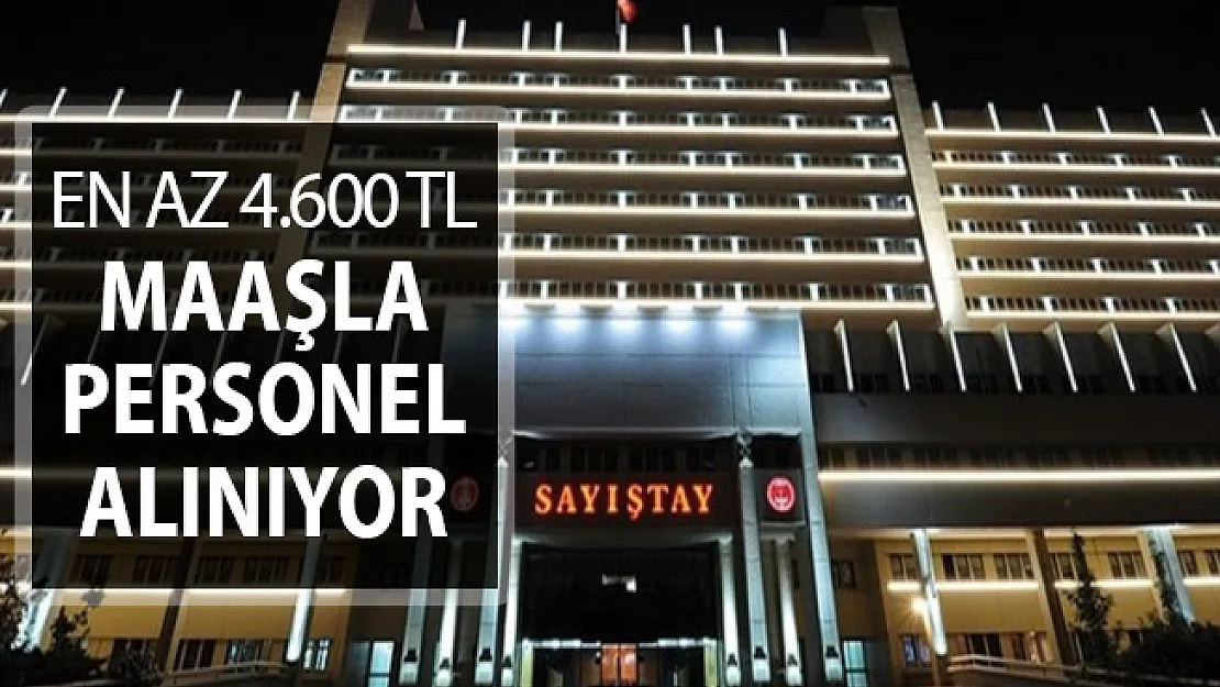 Sayıştay Kamu Personeli Alımı Yapıyor ! En Az 4 Bin 600 TL Maaş Verilecek