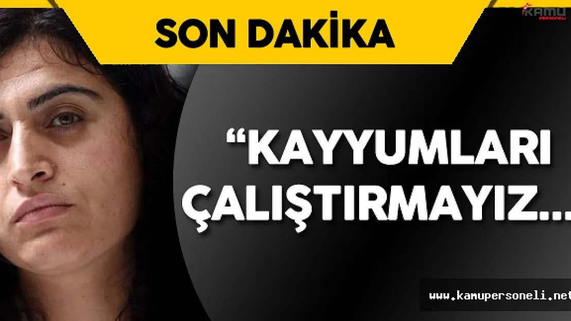 Sebahat Tuncel :" Kayyumları Çalıştırmayız"