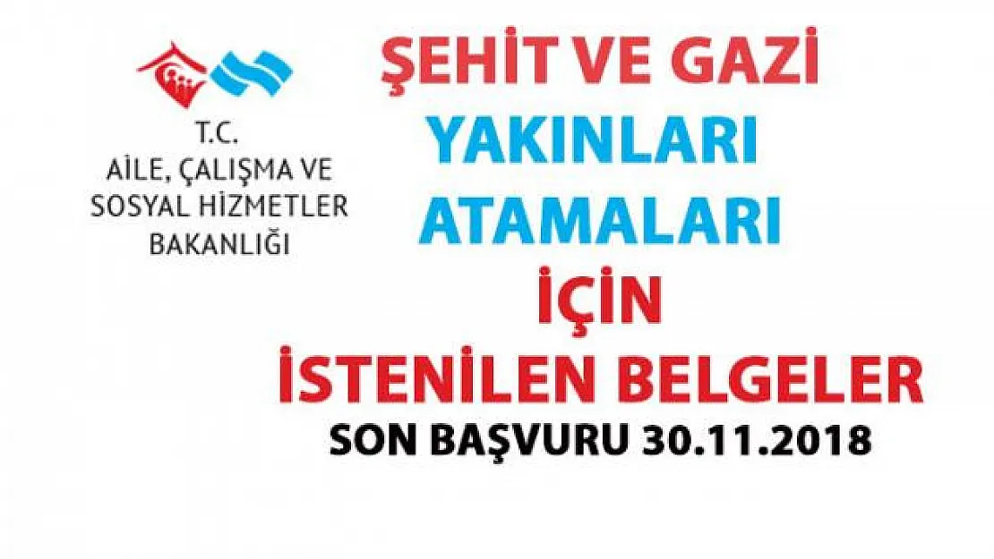 Şehit ve Gazi Yakınları Atamaları hak kazananlar
