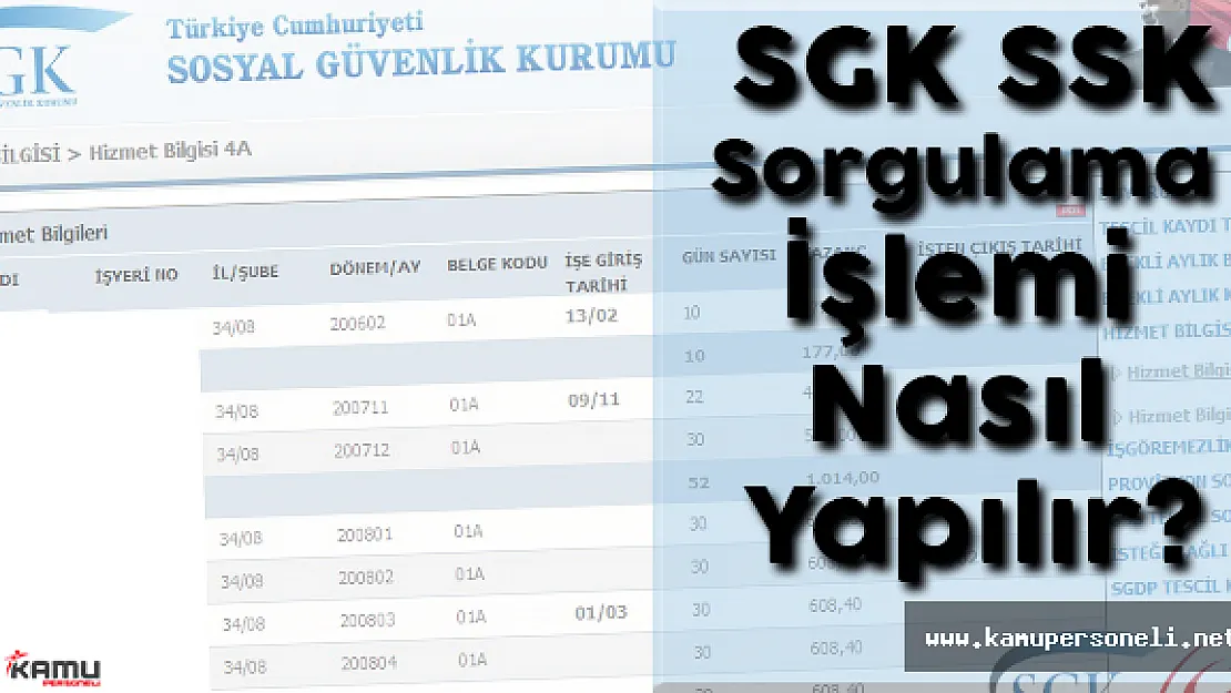 SGK SSK Sorgulama İşlemi Nasıl Yapılır?