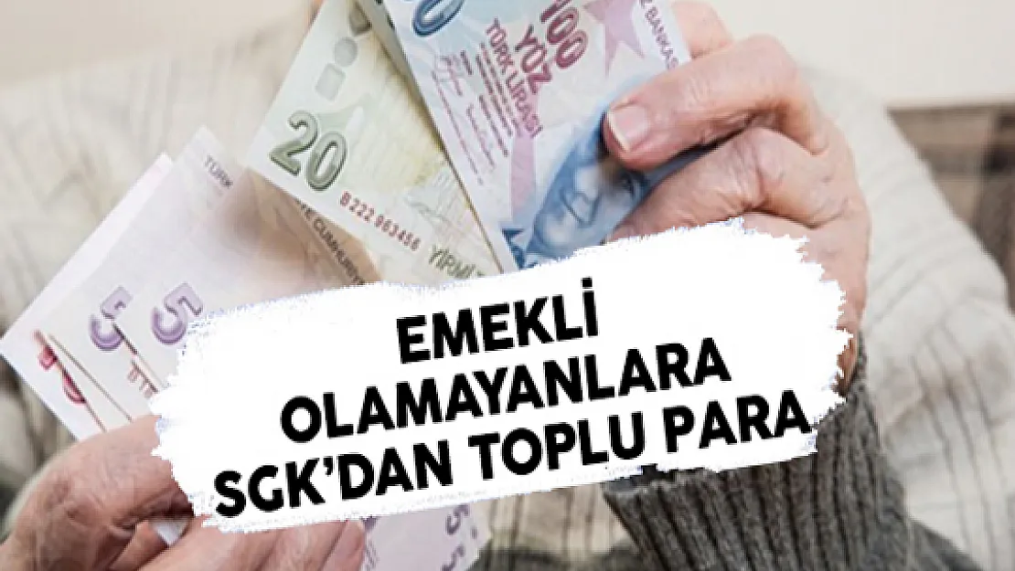 SGK'ya Prim Ödeyip Emekli Olamayanlara Toplu Para