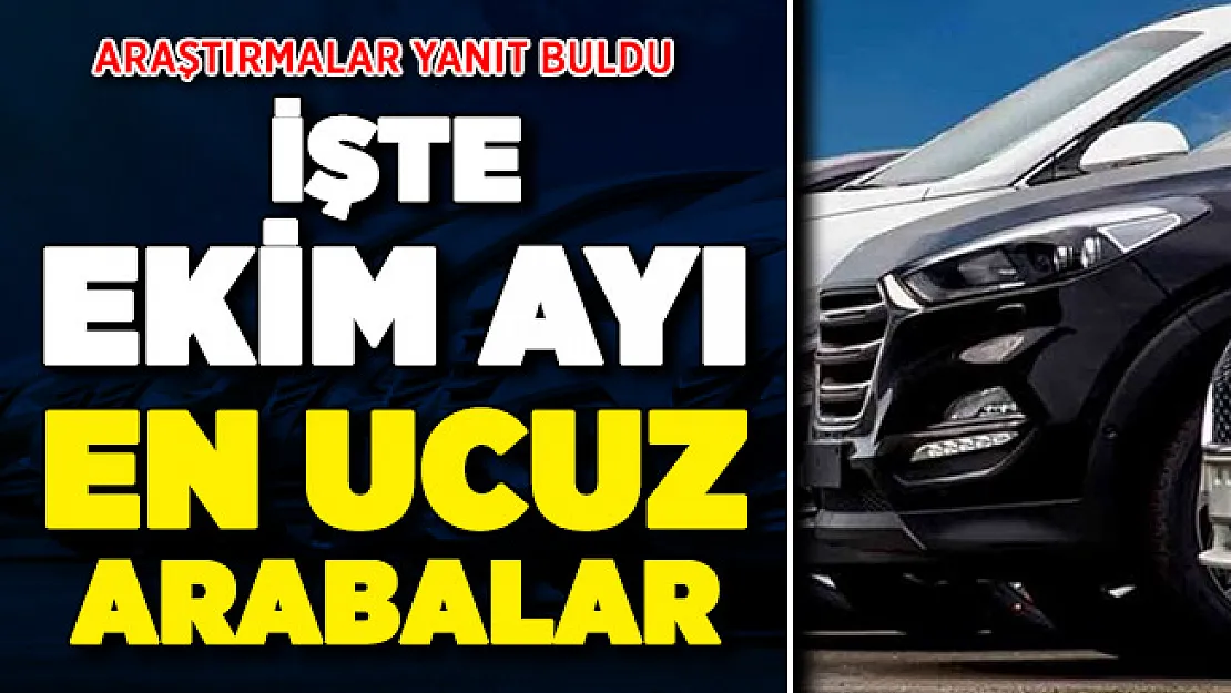 Sıfır otomobil fiyatlarında indirim yapıldı mı? Ekim ayı en ucuz arabalar belli oldu