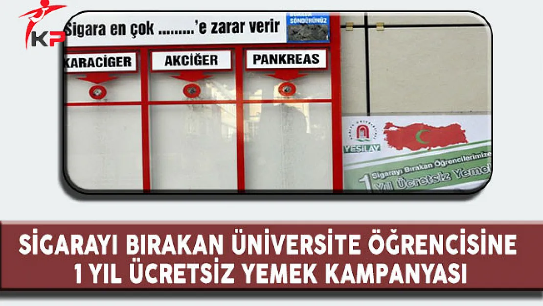 Sigarayı Bırakan Üniversite Öğrencisine 1 Yıl Ücretsiz Yemek Kampanyası